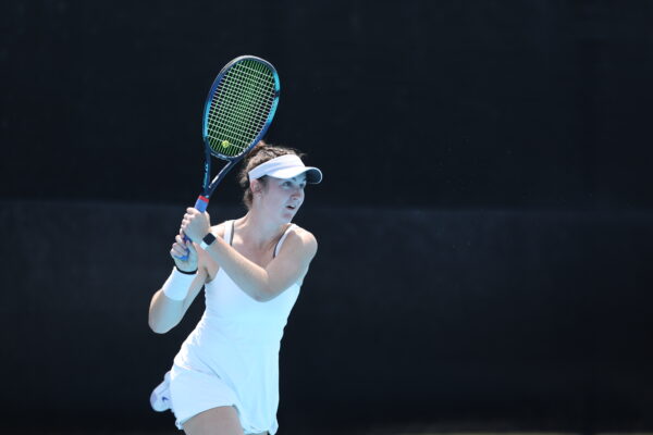 Girl playing tennis